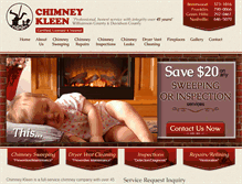 Tablet Screenshot of chimneykleen.com